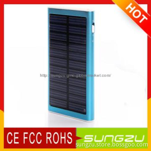 Universal aluminium solar charger with one led and 5V output